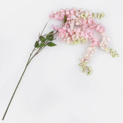 100cm Light Pink Trailing Wisteria - Artificial Single Stem