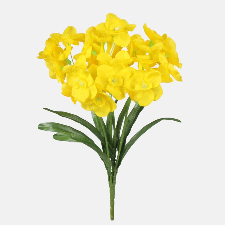 42cm Yellow Daffodil Bush - 7 Stems (SB2)