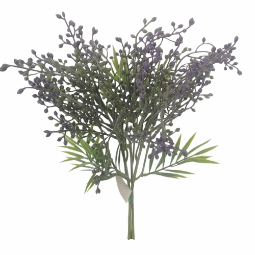 30cm Plastic Berry and Foliage Bundle Purple - Artificial Flower Bunch