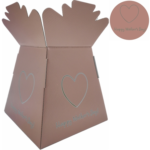 30 x Happy Mothers Day Rose Gold Living Vase - Aqua Box