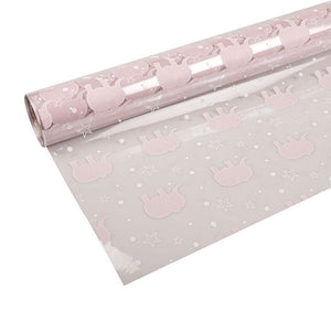 80cm x 100m Baby Elephant Pink New Baby Cellophane - LARGE ITEM