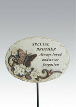 Load image into Gallery viewer, Memorial Bronze 3D Butterfly Stick Stake Pick Plaque Tribute Graveside Ornament