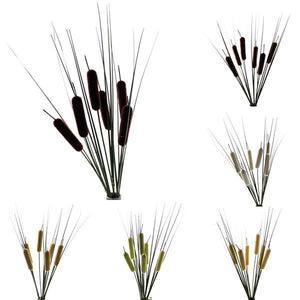 40 cm Bullrush Bush With Grass Artificial Foliage Greenery