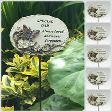 Load image into Gallery viewer, Memorial Bronze 3D Butterfly Stick Stake Pick Plaque Tribute Graveside Ornament