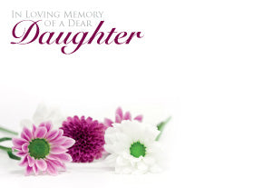 Large Funeral Tribute Message Card Cards.