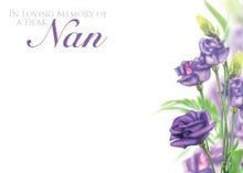 Load image into Gallery viewer, Large Funeral Tribute Message Card Cards.