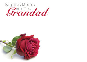 Large Funeral Tribute Message Card Cards.