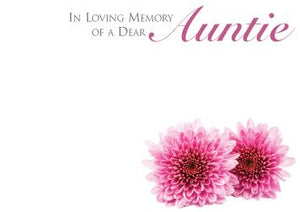 Large Funeral Tribute Message Card Cards.