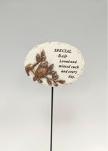 Load image into Gallery viewer, Memorial Bronze 3D Bird Stick Stake Pick Plaque Tribute Graveside Ornament