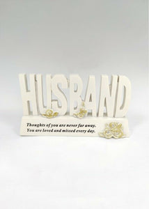 Gold Plinth Memorial Letters- Rose Flower - Remembrance Graveside Plaque Tribute