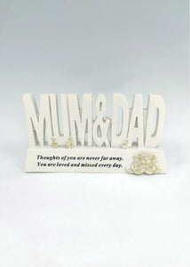 Gold Plinth Memorial Letters- Rose Flower - Remembrance Graveside Plaque Tribute