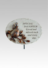 Load image into Gallery viewer, Memorial Bronze 3D Bird Stick Stake Pick Plaque Tribute Graveside Ornament