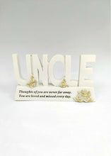 Load image into Gallery viewer, Gold Plinth Memorial Letters- Rose Flower - Remembrance Graveside Plaque Tribute