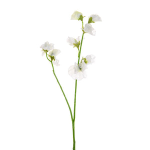 48cm Artificial Sweetpea Stem Cream