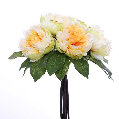 31cm Large Peony Bundle - Lemon