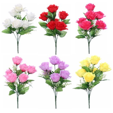 Load image into Gallery viewer, 40 cm Assorted Rose Bush 6 Heads (ND)