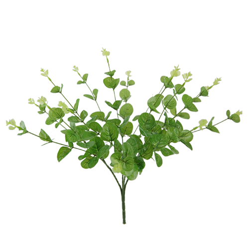 50cm Plastic Eucalyptus Bush Green Foliage Greenery