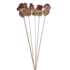 6 x 50cm Wooden Christmas Characters - Decoration Floral