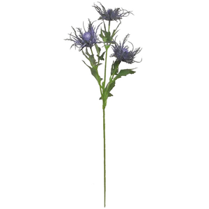 Blue/Purple Artificial Wild Eryngium Thistle Sea Holly Spray 67 cm Stem