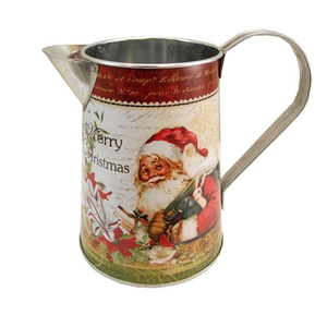 15cm Metal Jug With Handle - Merry Christmas Santa