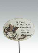 Load image into Gallery viewer, Memorial Bronze 3D Butterfly Stick Stake Pick Plaque Tribute Graveside Ornament