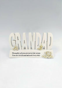 Gold Plinth Memorial Letters- Rose Flower - Remembrance Graveside Plaque Tribute