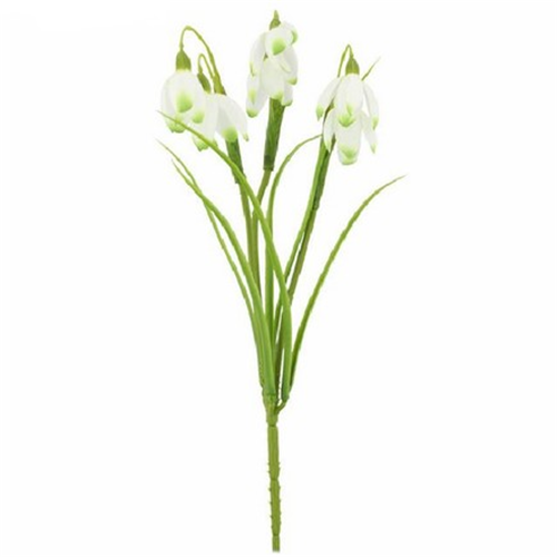 30cm Artificial White Snowdrop Spray