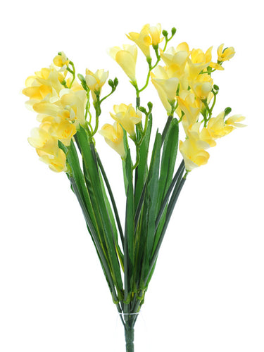 Artificial Yellow Freesia Bunch 52cm