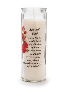 Glass Vase Memorial Candle Remembrance Graveside Gift Tribute Flower Garden