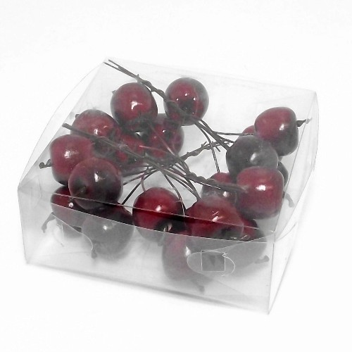 20 x Dark Red Apple Picks- Christmas Decoration Wreath Fruit