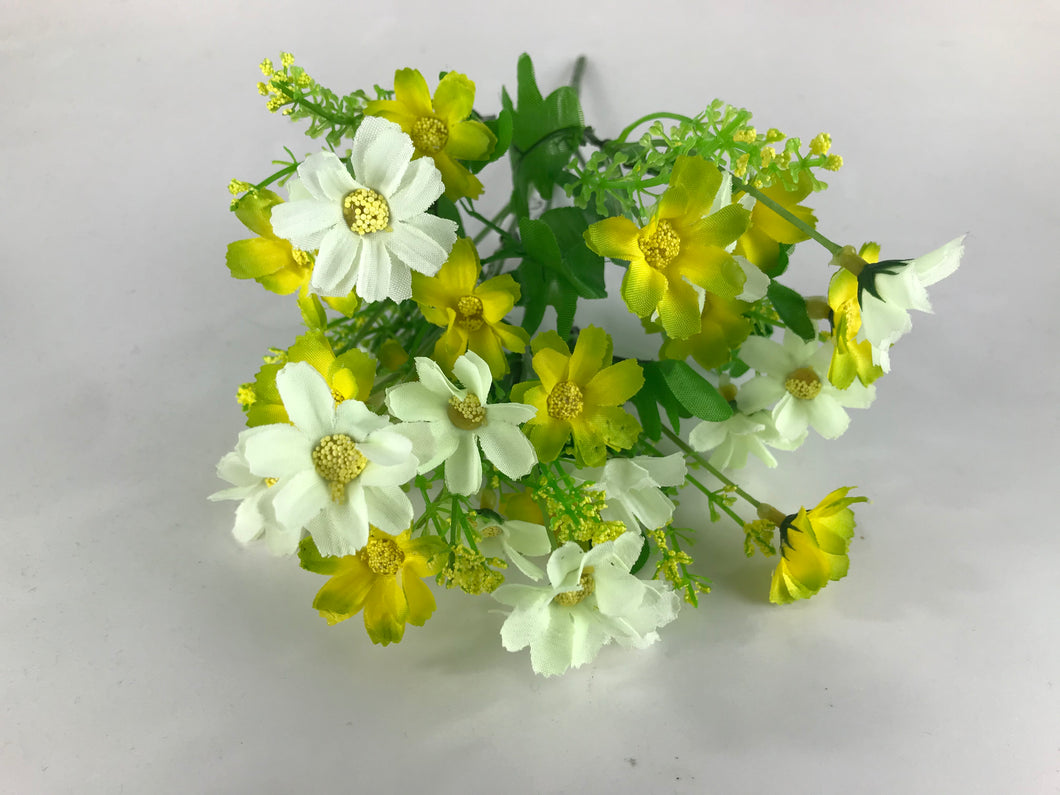 30 cm Artificial Yellow Cosmos Bunch