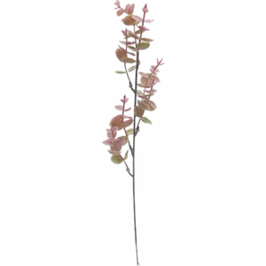 39cm Plastic Eucalyptus Spray Frosted Red/Green Foliage Greenery x 6pcs