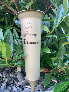 Memorial Plastic Black Flower Vase Grave Crem Spike Vase Pot Remembrance Tribute