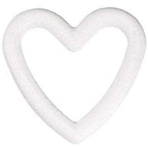 29cm Polystyrene Open Heart Frame