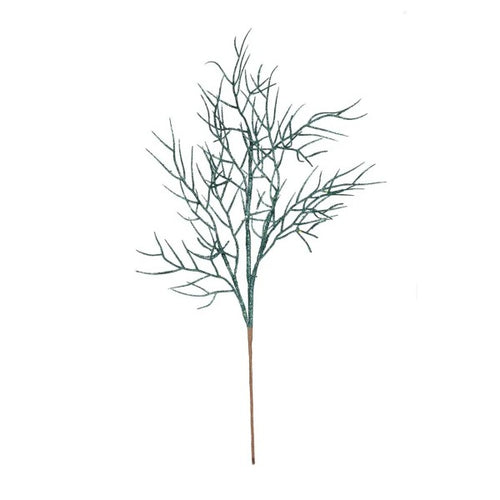 65cm Peacock Blue Glitter Twig Branch - Christmas Xmas Artificial Greenery (XB30)