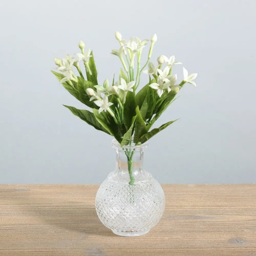24 cm White Stephanotis Artificial Bush