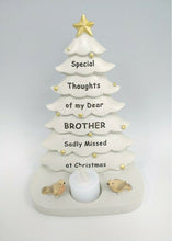 Load image into Gallery viewer, Memorial Christmas Tree Plaque Robin Decoration Xmas Tribute Tea Light Graveside