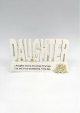 Load image into Gallery viewer, Gold Plinth Memorial Letters- Rose Flower - Remembrance Graveside Plaque Tribute