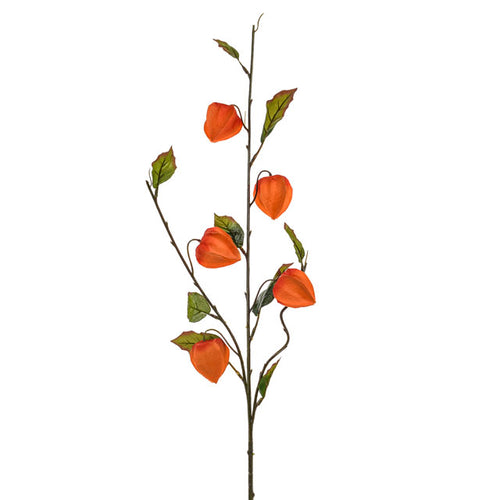 78cm Orange Chinese Lantern Spray - Artificial Flower
