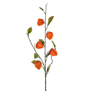 78cm Orange Chinese Lantern Spray - Artificial Flower