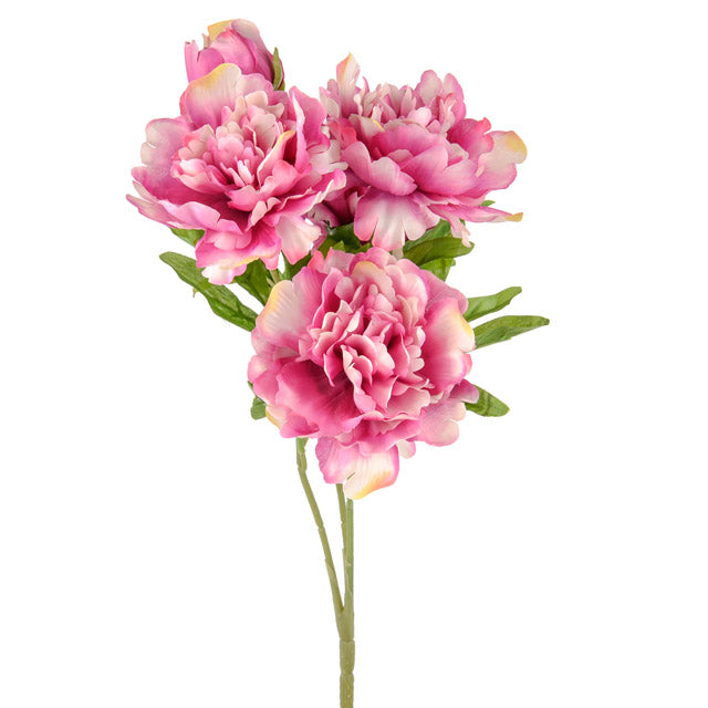 42 cm Artificial Dark Pink Peony Bush
