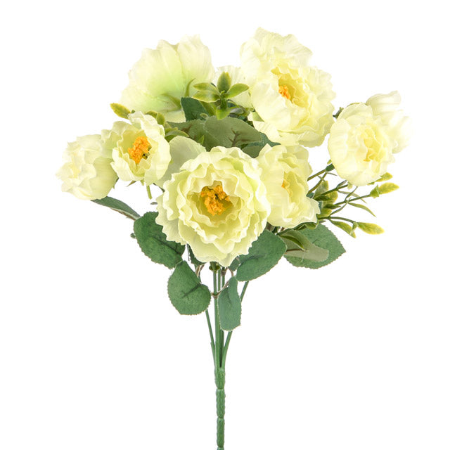 33cm Ranunculus Bush Green