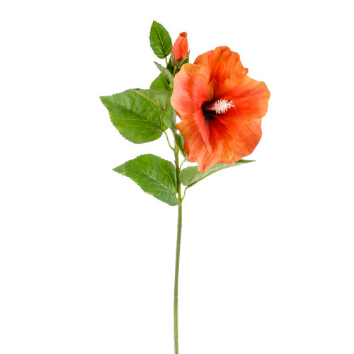 62 cm Orange Hibiscus Spray - Artificial Flower