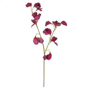 48 cm Artificial Sweetpea Stem Plum