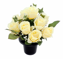 Load image into Gallery viewer, Rosebud and Ivy - Artificial Flower Grave Crem Pot