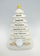 Load image into Gallery viewer, Memorial Christmas Tree Plaque Robin Decoration Xmas Tribute Tea Light Graveside