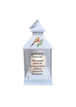 Load image into Gallery viewer, Memorial Light Up Christmas Lantern - Robin Candle Graveside Memory Remembrance