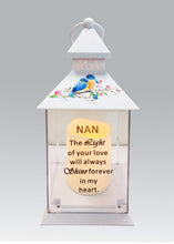 Load image into Gallery viewer, Memorial Light Up Lantern -  Bird Floral Candle Graveside Memory Remembrance