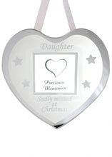 Load image into Gallery viewer, Glass Christmas Memorial Photo Frame Bauble Hanger - Xmas Plaque Verse Graveside