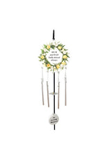 Load image into Gallery viewer, Cream Rose Memorial Wind Chime Hanging Crook Tribute Plaque Graveside Ornament